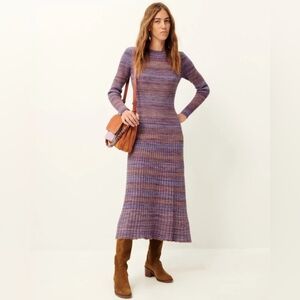 Sessùn Manifi Rib Knit Purple Maxi Dress